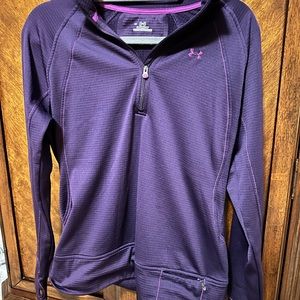 Women’s large under armour cold gear top deep purple